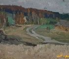 купить Осень. Картон, масло. 19 х 33 см