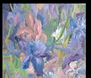 Irises oil, canvas