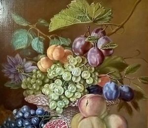 Fruit still life canvas, oil