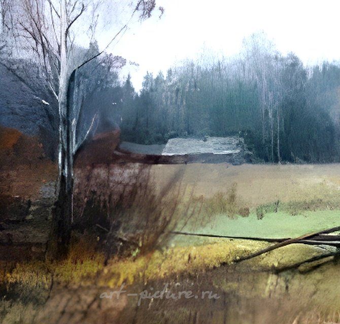 Autumn. Canvas, oil paint. 30 x 60 cm.