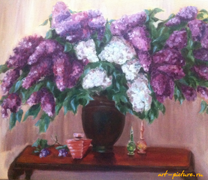 Lilac oil, canvas