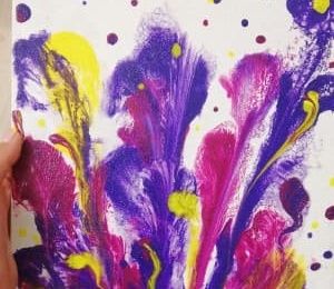Irises.Acryl abstraction
