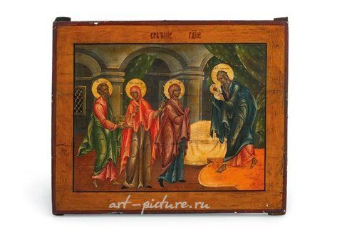 Russian silver, ICON DEPICTING THE PRESENTATION OF MARY AT THE TEMPLE, RUSSIAN...