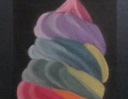 Ice cream - that's what I love!dry pastel, paper