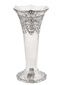 俄罗斯银质管状花瓶，带有浮雕图案