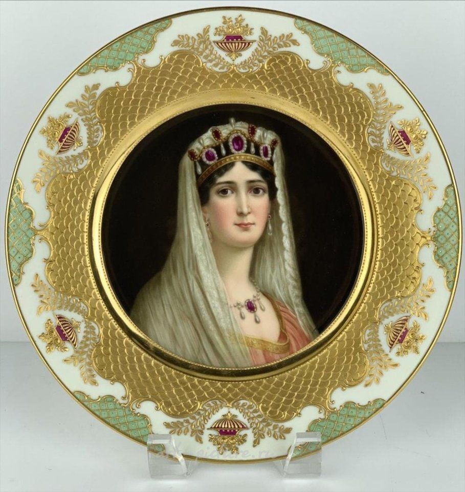 Royal Vienna Porcelain , 19TH C. ROYAL VIENNA PORTRAIT PLATE