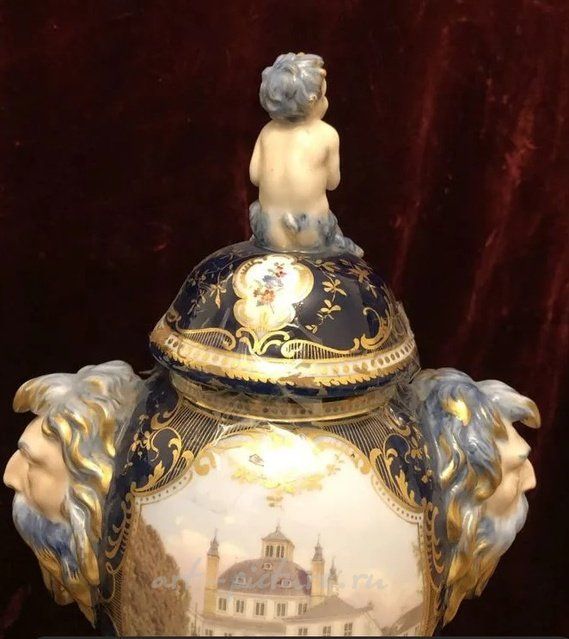 Royal Copenhagen ваза 19 век