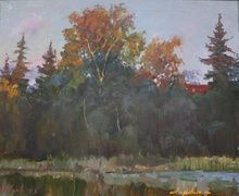 The sunset ray. Canvas, oil. 50 x 60 cm.
