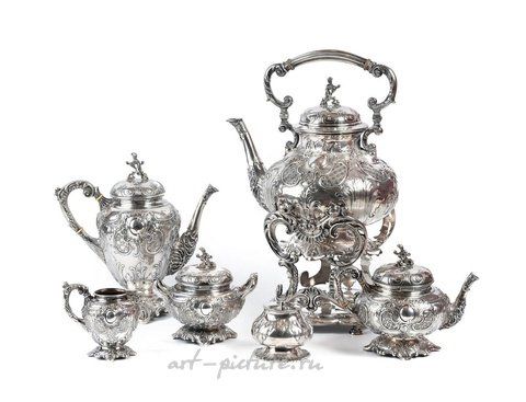 Русское серебро, Полный серебряный чайный и кофейный набор