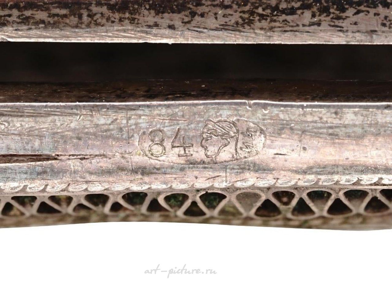 Русское серебро , Императорский русский серебряный филигранный чехол для сигарет