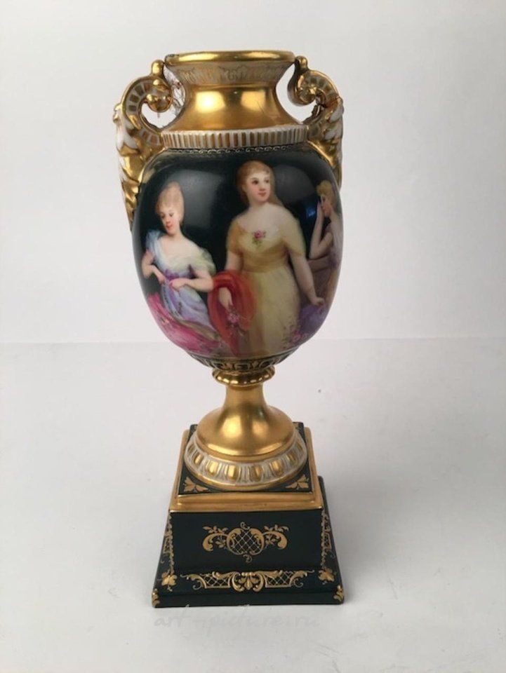 Royal Vienna Porcelain , Royal Vienna hand painted vase.