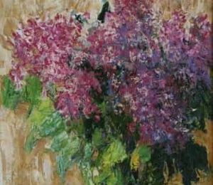 Lilac.Canvas, oil.68 x 42 cm.