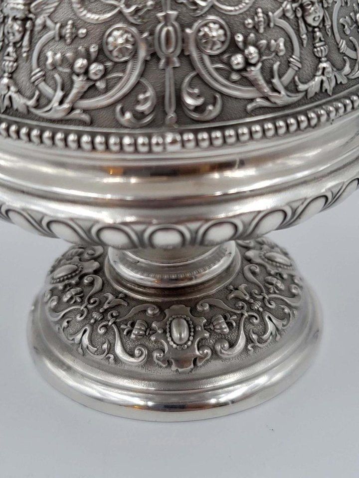 Русское серебро , Русский серебряный чайный сервиз 19 века, 84 пробы, 3 300 г...