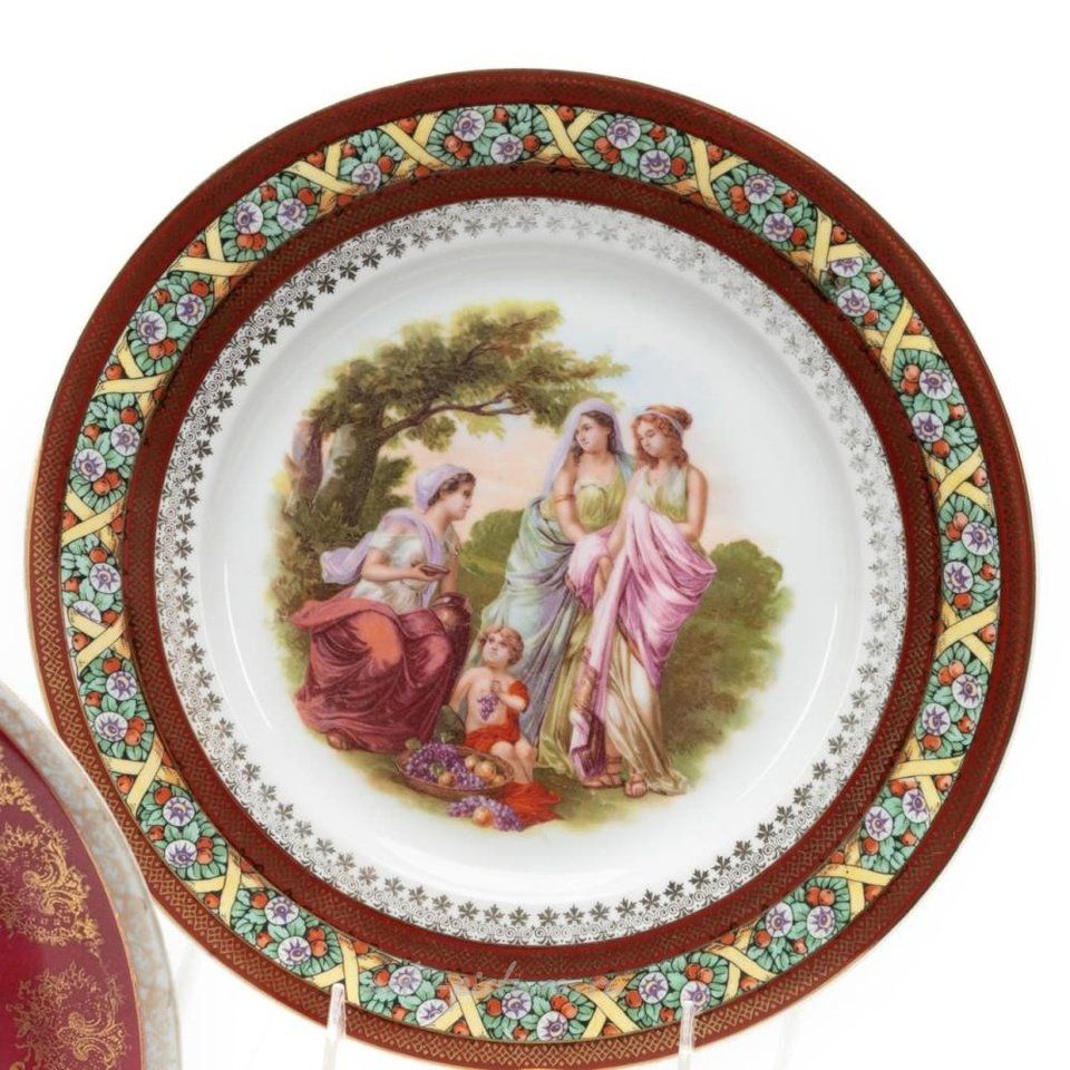 Royal Vienna Porcelain , ASST. OF ROYAL VIENNA STYLE CABINET PLATES, 42PC