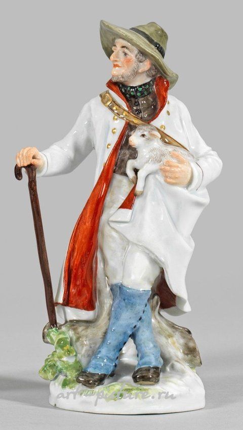  Фарфоровая фигурка пастушка в традиционном костюме Брауншвейга