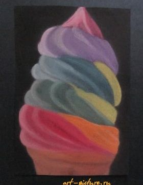 buy "Ice cream - that's what I love! dry pastel, paper."
