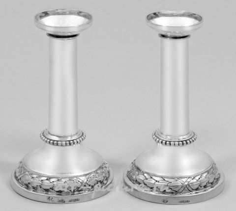 Небольшие столовые подсвечники из серебра Фридриха Якоба Штольца