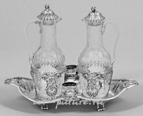 Изысканный Людовик XVI - Менаж из серебра и хрусталя
