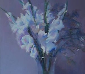 "Tenderness.Gladioli »Pastel, paper.