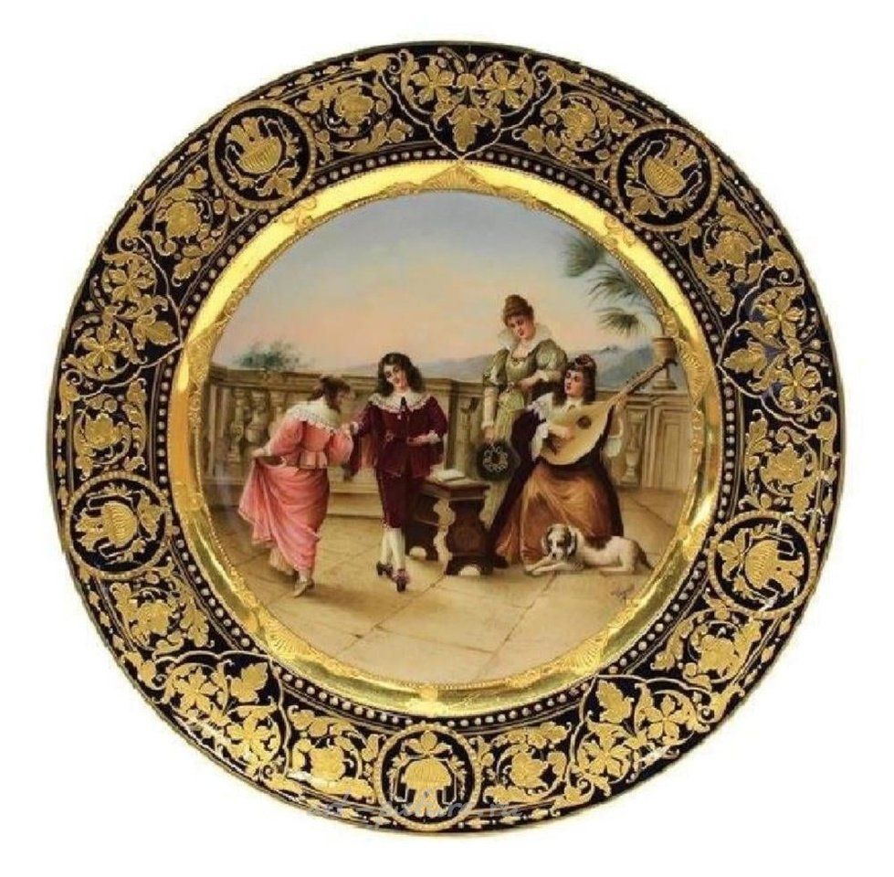 Royal Vienna Porcelain , 19TH C. ROYAL VIENNA PORCELAIN PLATE