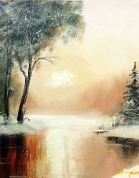 buy "Winter Day, oil on canvas."