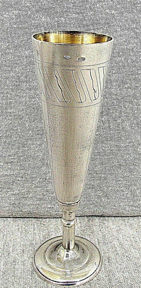 Russian silver , Russian USSR old gilt sterling silver 875 engraved liquor vo...