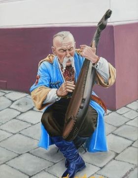 купить Слава Украине масло, холст на картоне 