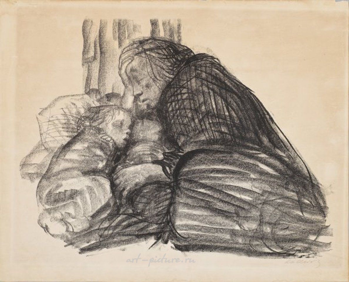 Käthe Kollwitz was a remarkable German artist known for her profound and emotive works. Born in 1867 in Königsberg, she dedicated her life to capturing the essence of human suffering and social injustice through her art. Kollwitz's masterful use of v