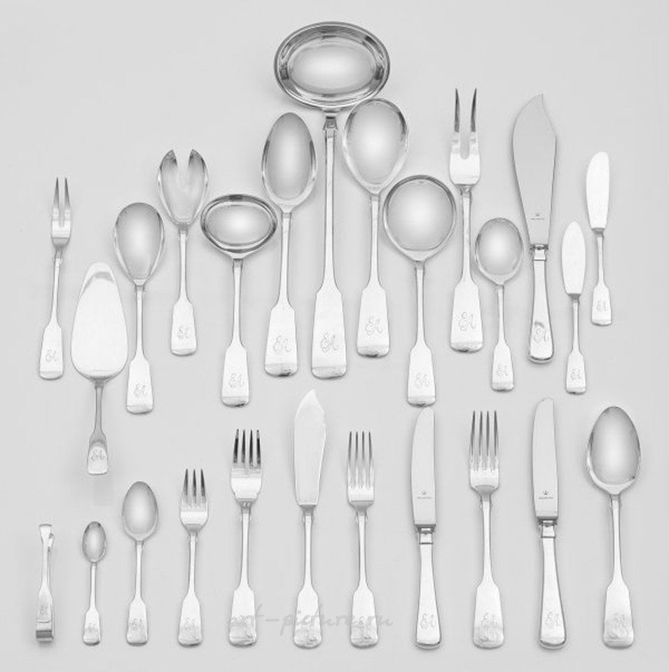 Extensive table cutlery set for 12 persons.