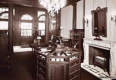 Interior of the first Faberge store